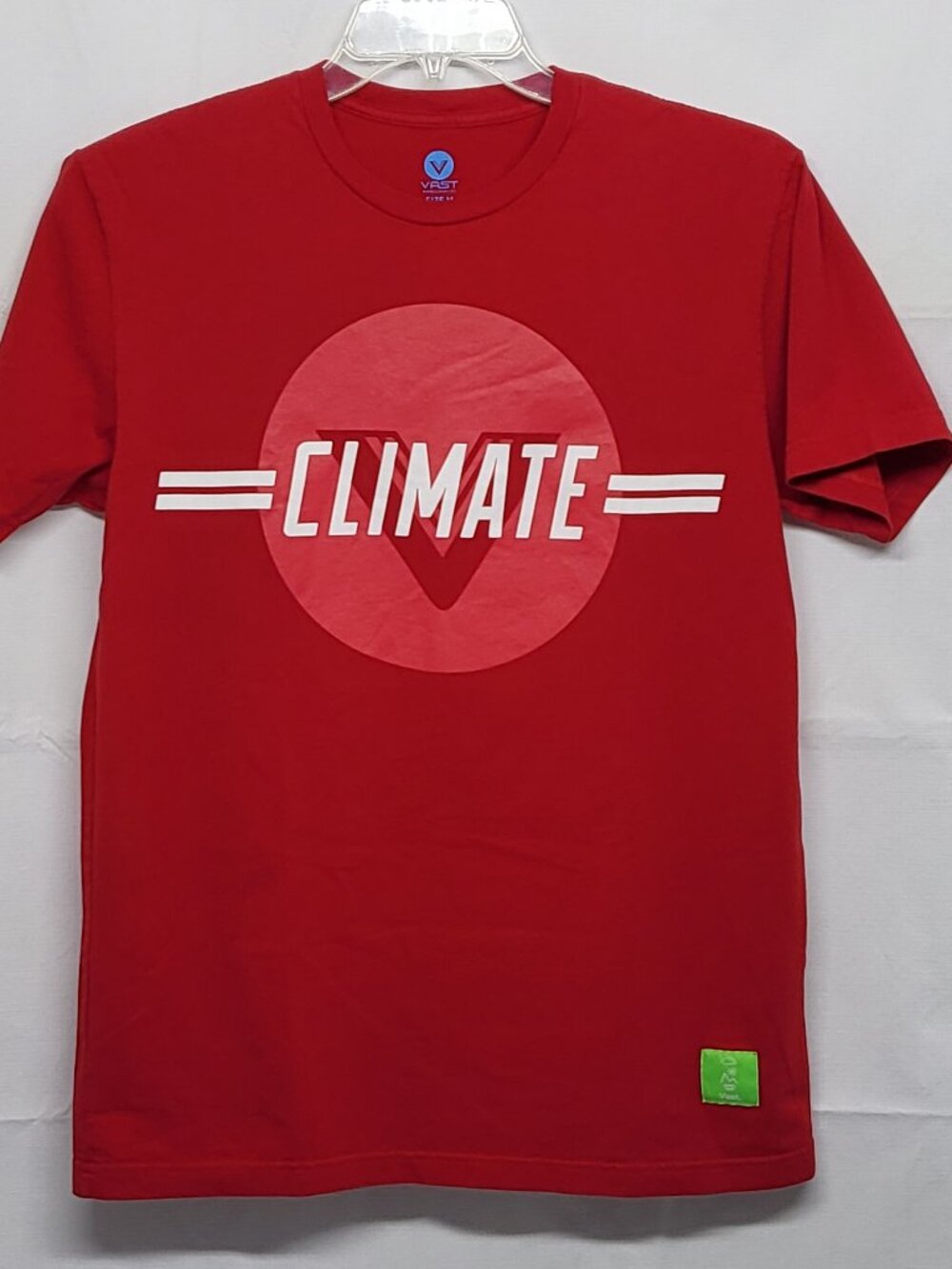 Vast Mens T Shirt Size Medium Graphic Climate Change Short Sleeve Streetwear Red